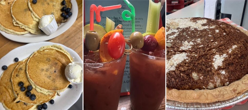 A hearty plate of Pennsylvania Dutch comfort food at The Famous Dutch Kitchen, showcasing the generous portions the restaurant is known for