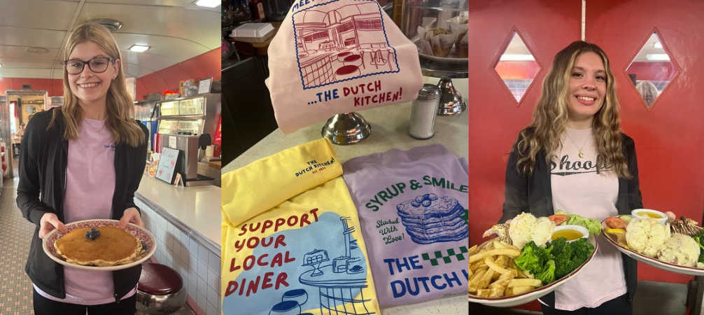 Classic comfort food plated and ready to serve at The Famous Dutch Kitchen